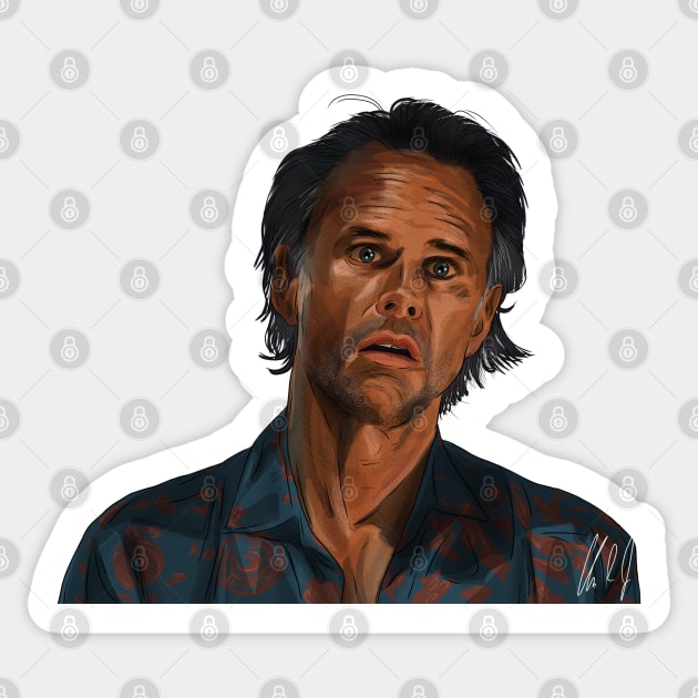 White Lotus: The Goggins Stare Sticker by 51Deesigns